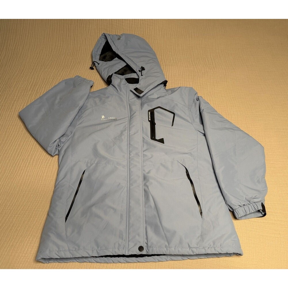 MOERDENG XL Women's Waterproof Snow Ski Snowboarding Hooded Jacket SkyBlue READ